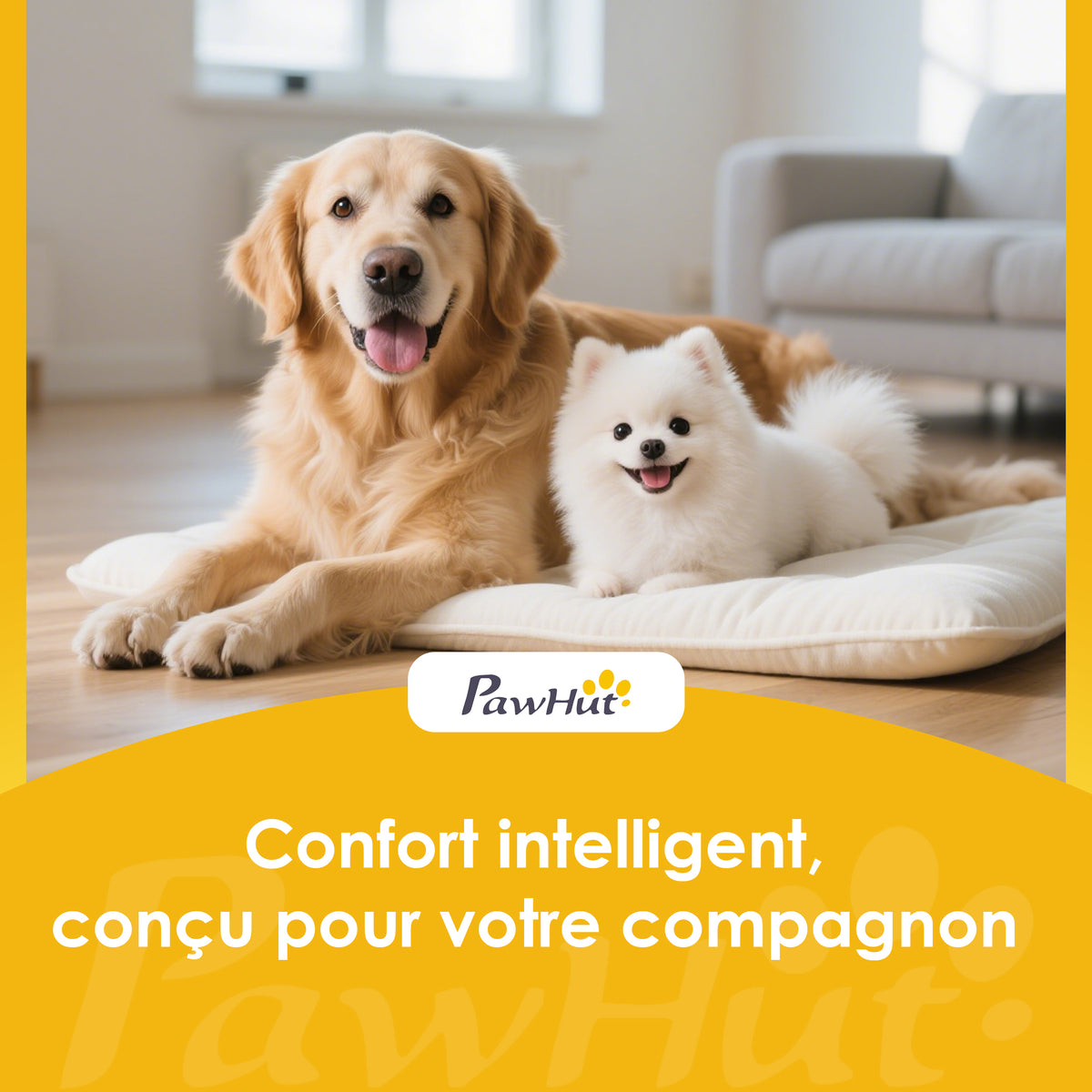 Poussette pour Chien 4 Roues, Chariot Pliable avec Auvent Réglable, Panier de Rangement, 77x44x102cm, Café