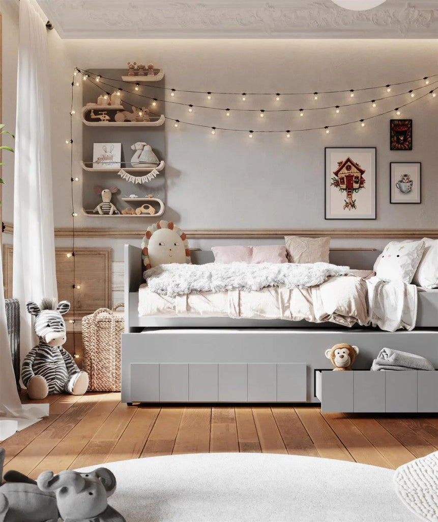 Pinio Calmo Grey Day bed (kihúzható ágy)-1