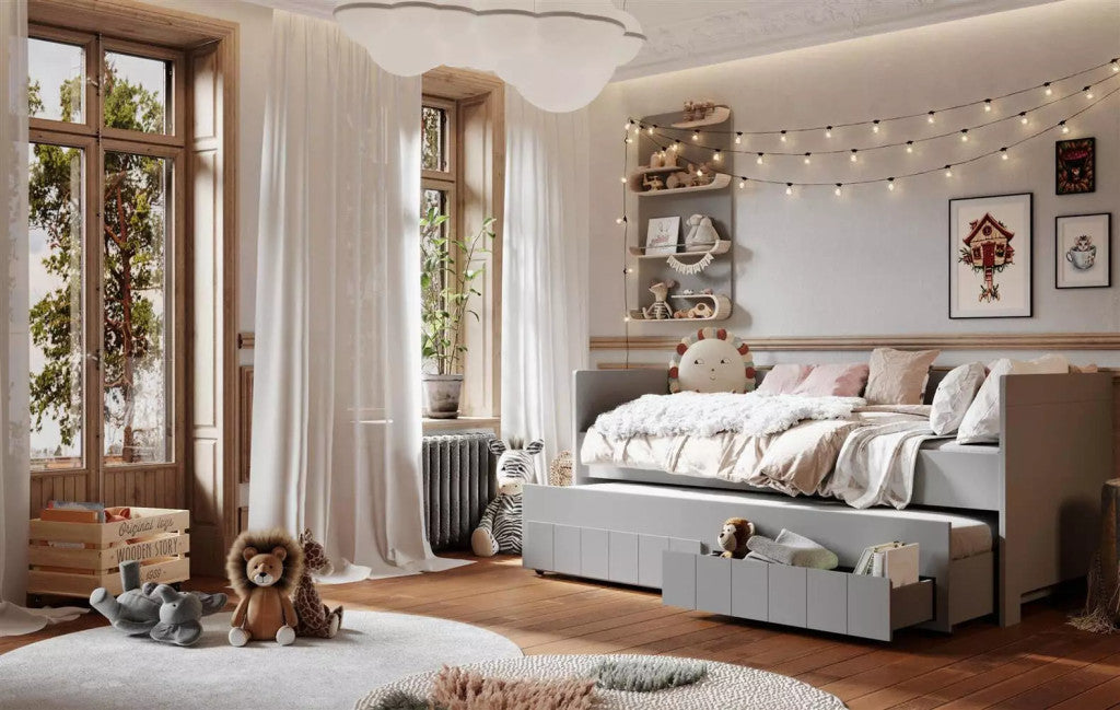 Pinio Calmo Grey Day bed (kihúzható ágy)-2