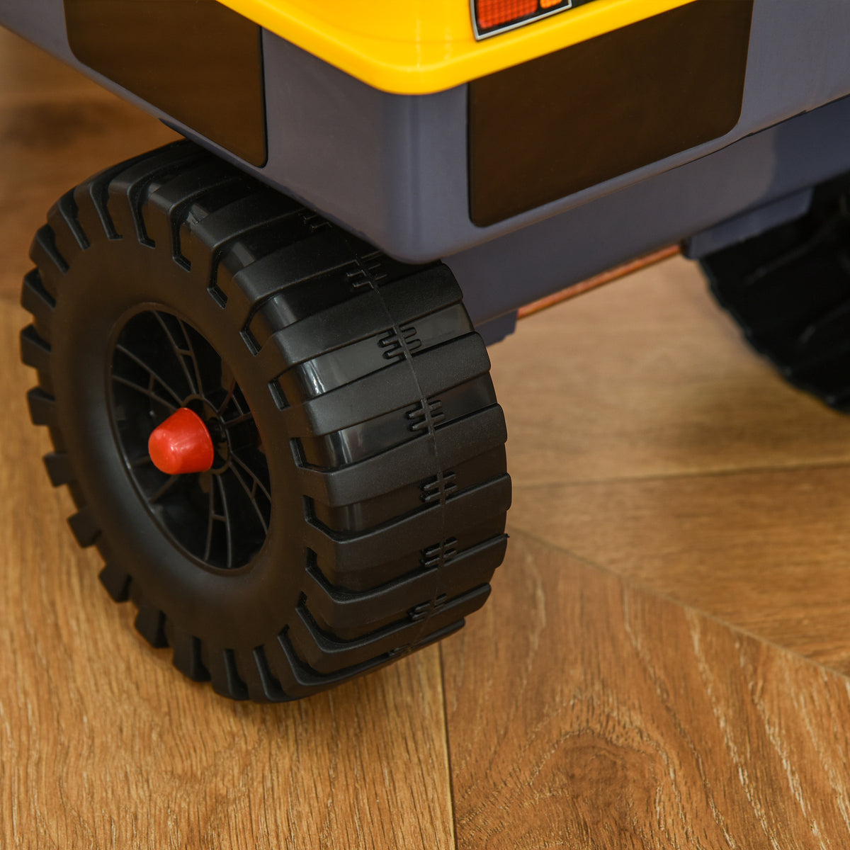 Porteur Enfant tractopelle 2-3 Ans Pelleteuse articulée avec Pince Incluse Effets sonores Lumineux PP Jaune