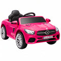 Voiture Électrique Enfants 12V Mercedes-Benz SL500, 3-5 km/h, 2 Moteurs, Télécommande 2,4G, pour 3-5 Ans, Rose