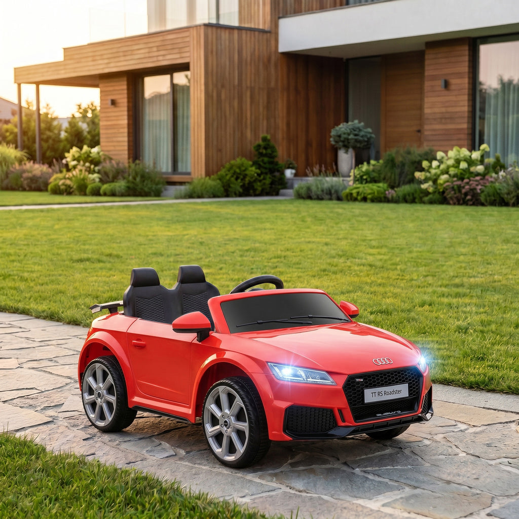 Véhicule électrique Enfant TT RS 12 V 30 W V. Max. 3 Km/h télécommande Effets sonores + Lumineux Rouge