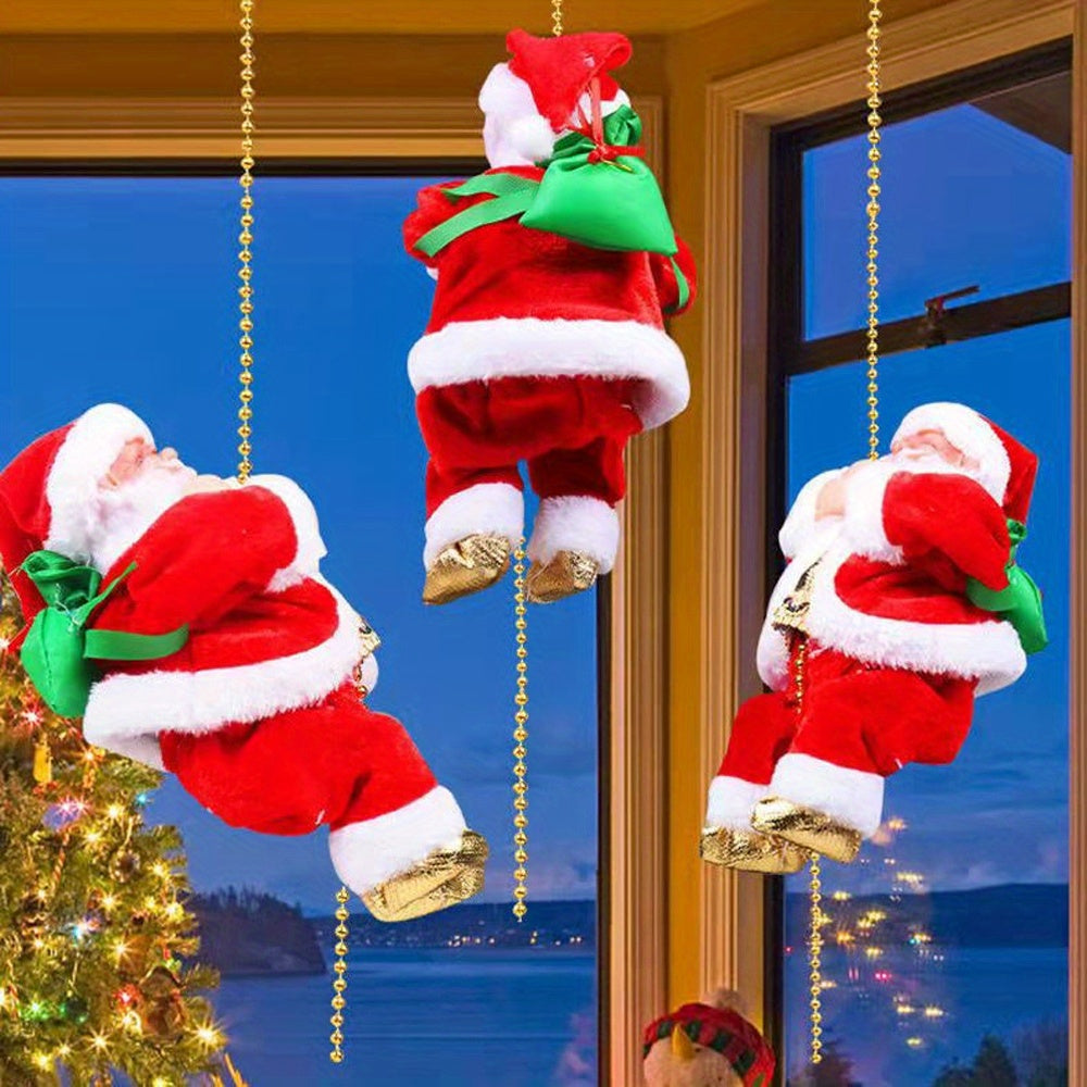 Climbing Rope Santa Hanging Christmas Decoration-2