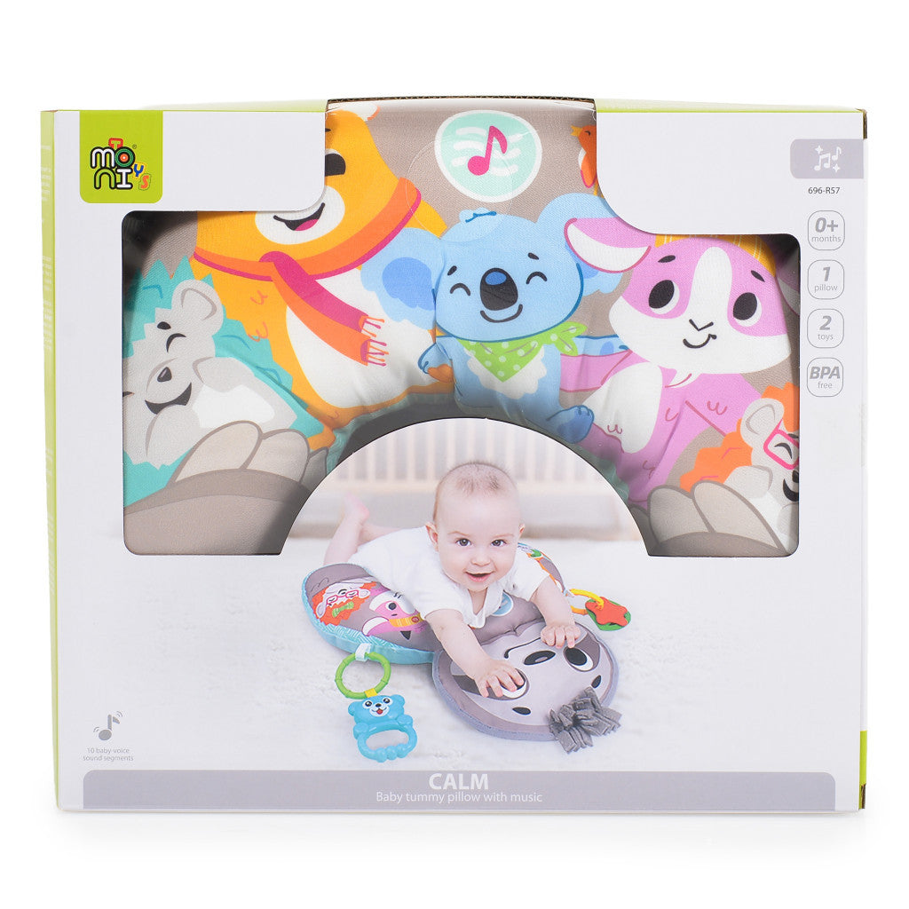 Moni Toys Calm Zenés Baba Párna játékhoz és aktív tornához - Állatos