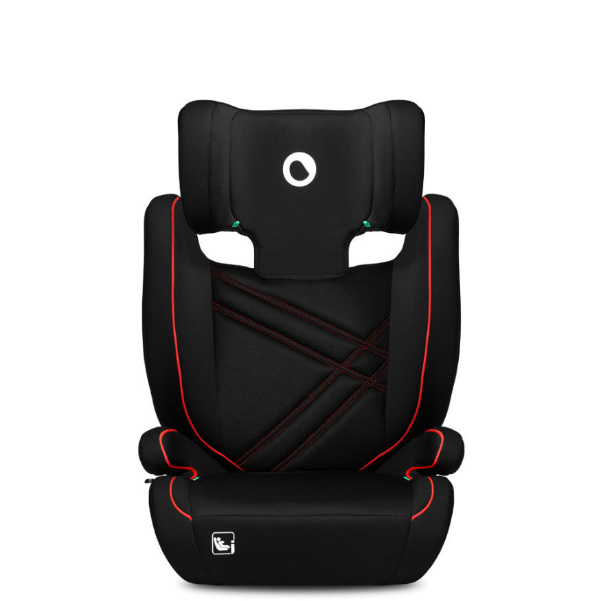 Lionelo Hugo i-Size Isofix gyerekülés (100-150 cm) - Black Red-3
