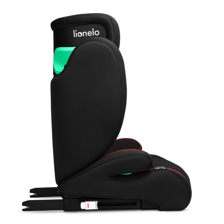 Lionelo Hugo i-Size Isofix gyerekülés (100-150 cm) - Black Red-5