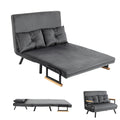 Canapé convertible 2 places avec dossier réglable sur 5 niveaux et 2 coussins rembourrés pour salon, chambre d'amis-0