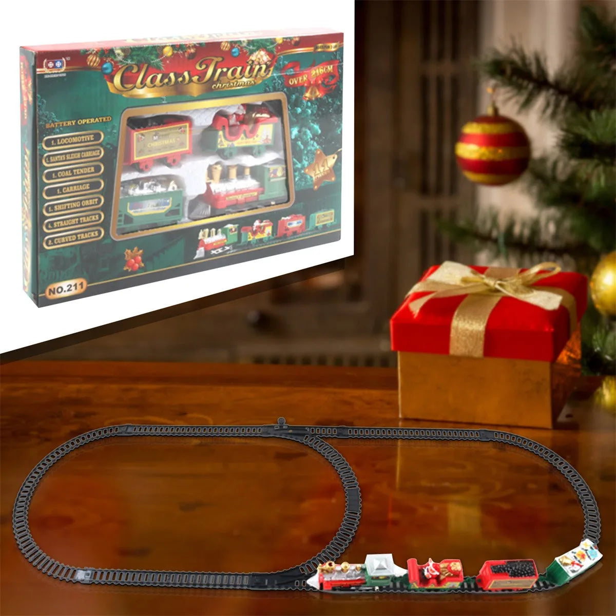 Realistic Christmas Electric Train Set-4