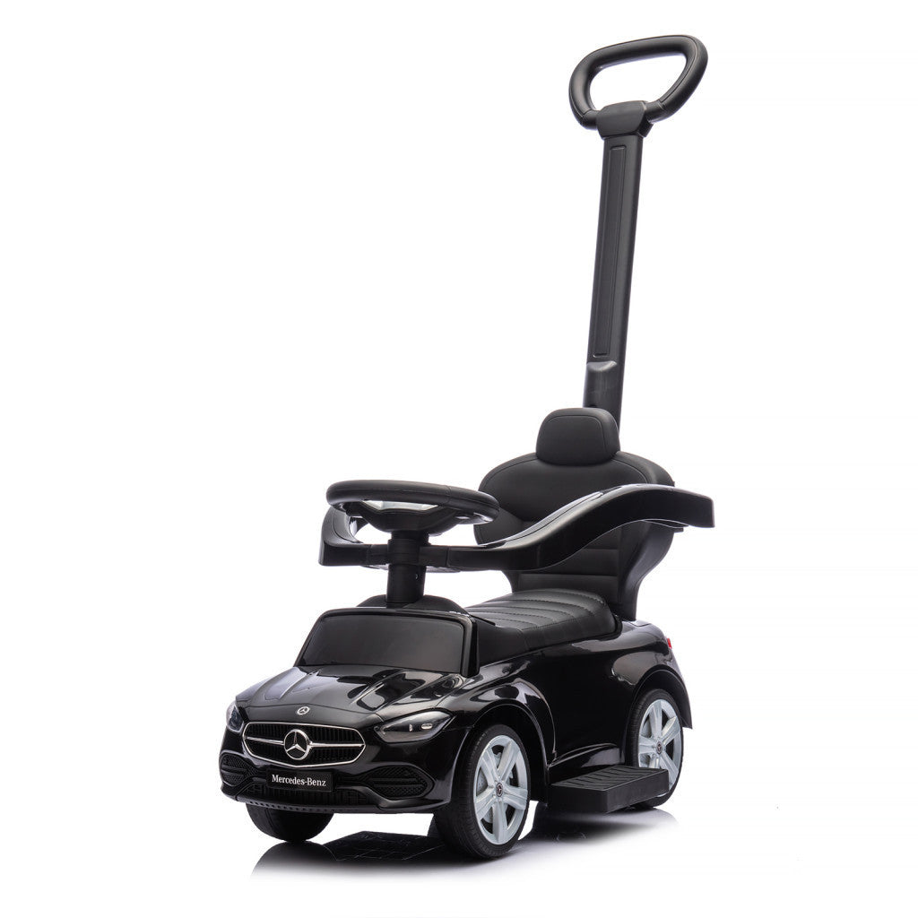 Chipolino Mercedes Benz C-Class bébitaxi tolókarral - black