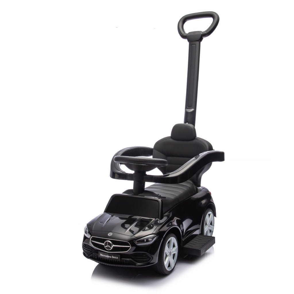 Chipolino Mercedes Benz C-Class bébitaxi tolókarral - black