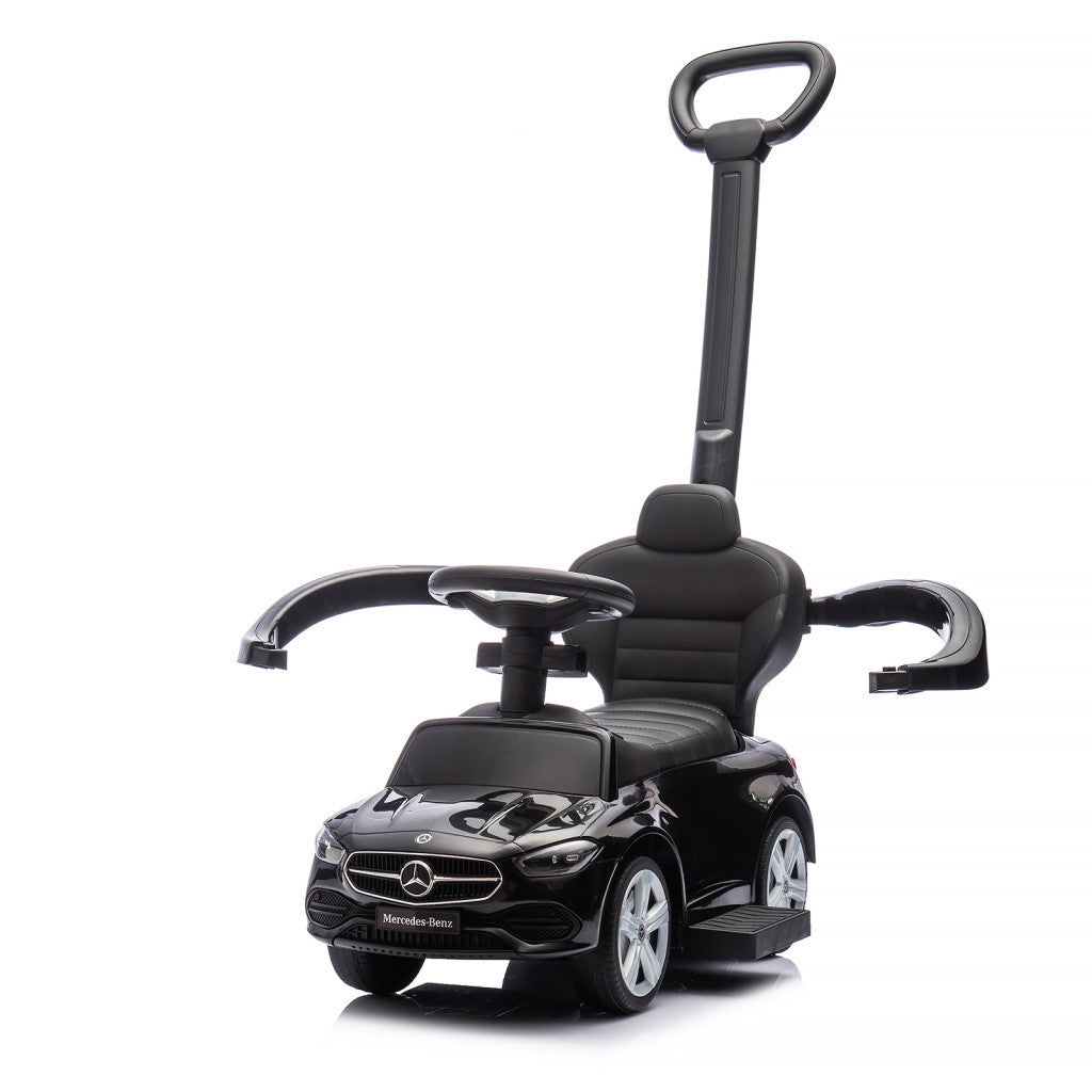 Chipolino Mercedes Benz C-Class bébitaxi tolókarral - black