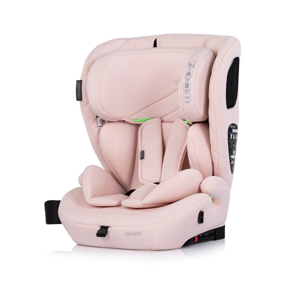 Chipolino Tycoon ISO autósülés Isofix 76-150cm - pink marshmallow