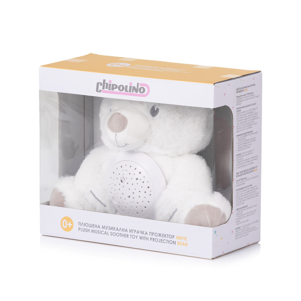Chipolino projektoros zenélő plüss játék - Bear" white-3