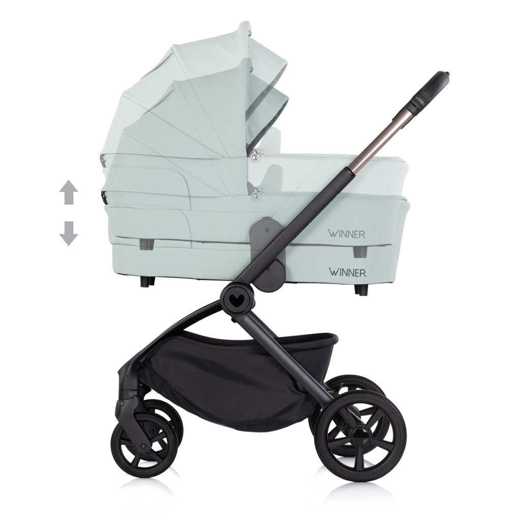 Chipolino Winner 2in1 újszülött babakocsi 22 kg-ig - Matcha-4