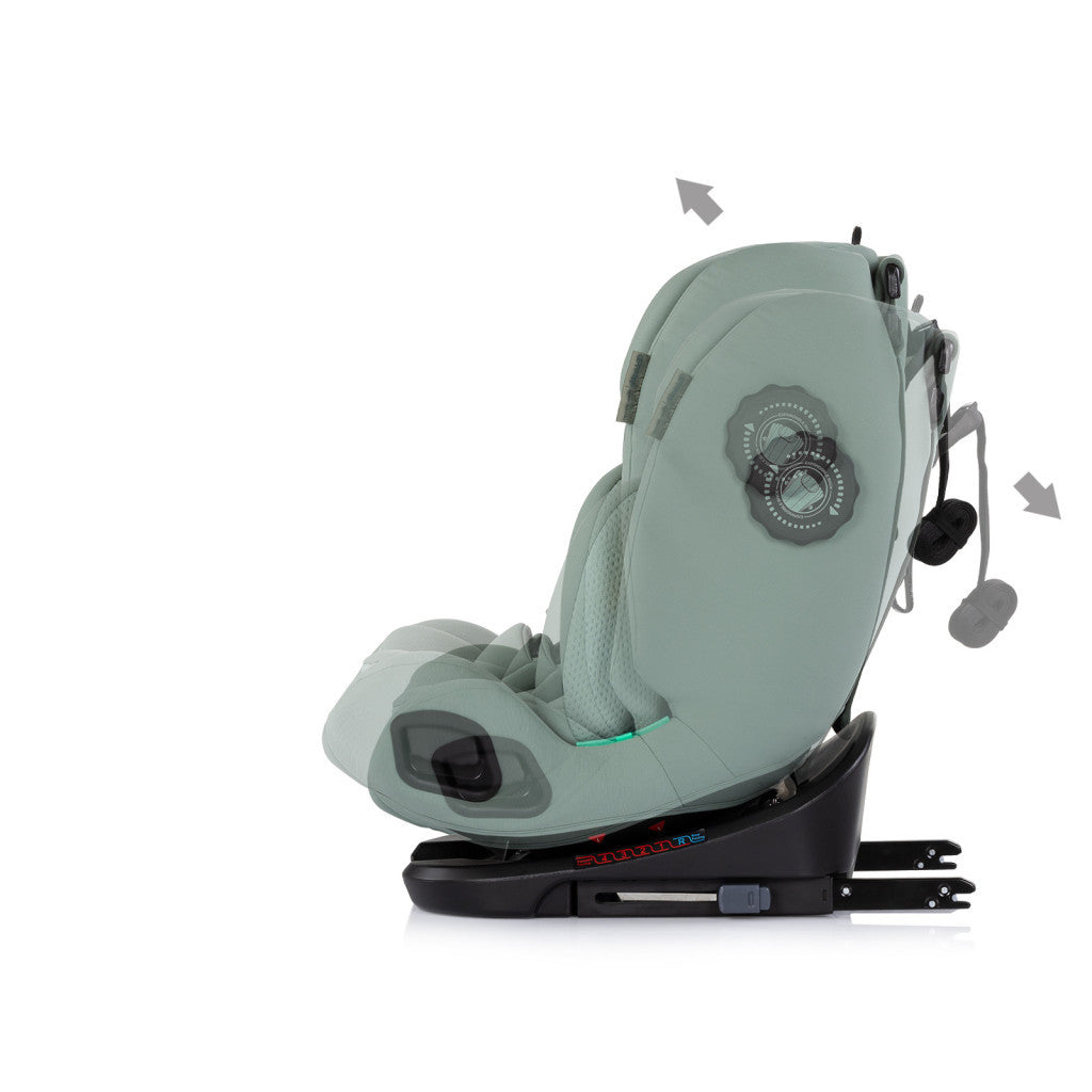 Chipolino Techno iGrow autósülés Isofix 40-150cm - matcha
