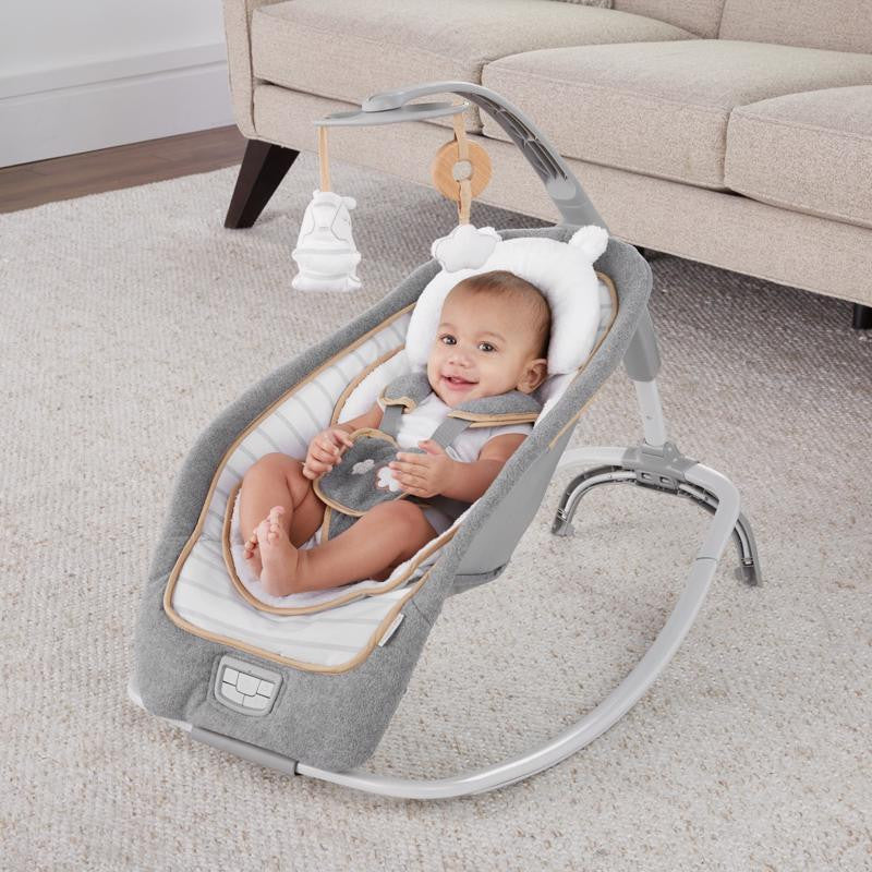 Bright Starts rezgő pihenőszék dallamokkal, Boutique, 0 hó+, 18 kg-ig-2