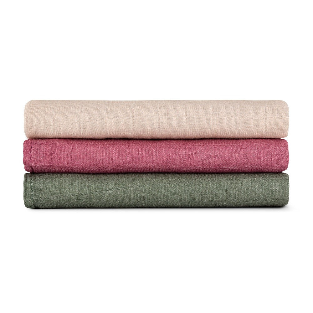 Petite&Mars Bambusz muszlin 3db-os pelenka szett Moussy Botanic Tones 68 x 68 cm-8
