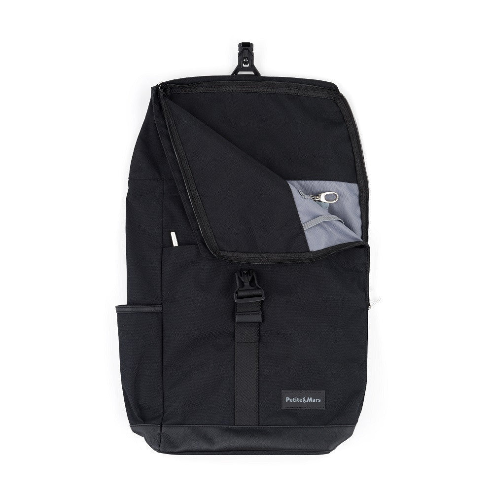 Petite&Mars Pelenkázó hátizsák babakocsira Jackob - Absolute Black-7