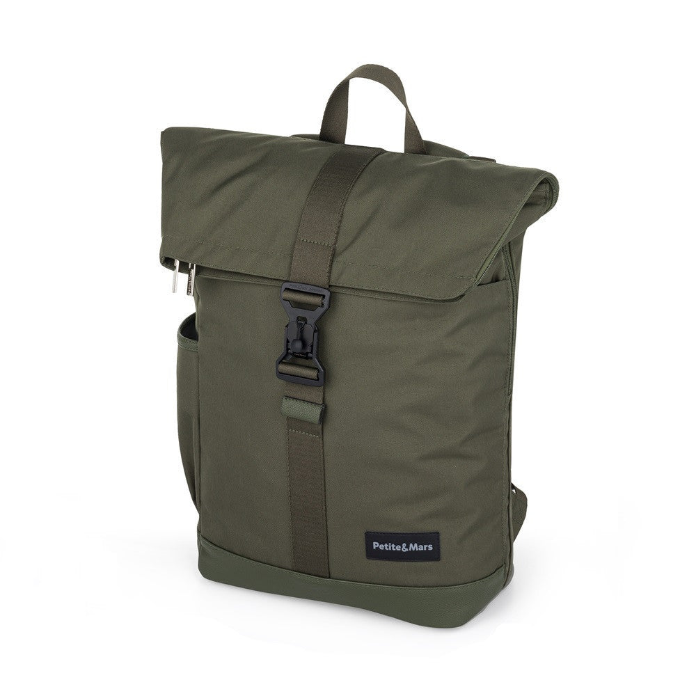 Petite&Mars Pelenkázó hátizsák babakocsira Jackob - Military Green-0