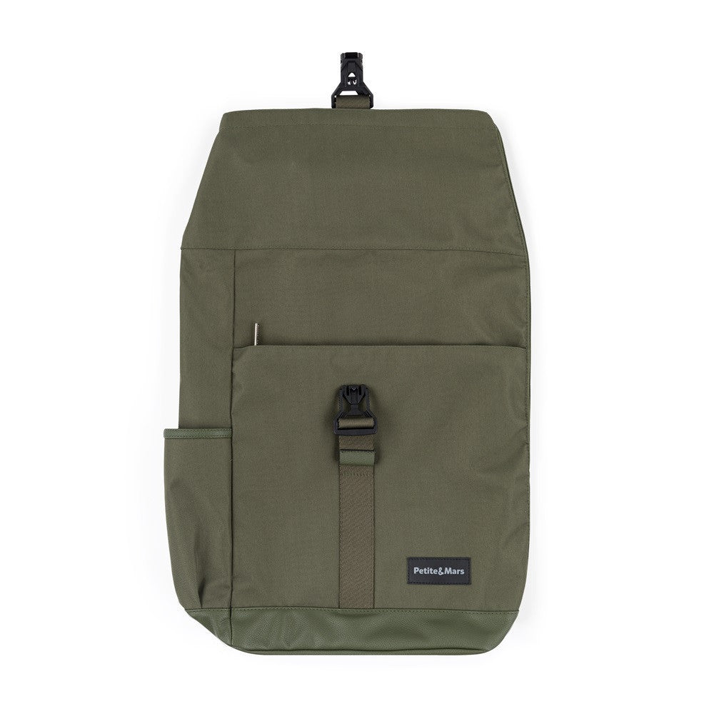 Petite&Mars Pelenkázó hátizsák babakocsira Jackob - Military Green-4
