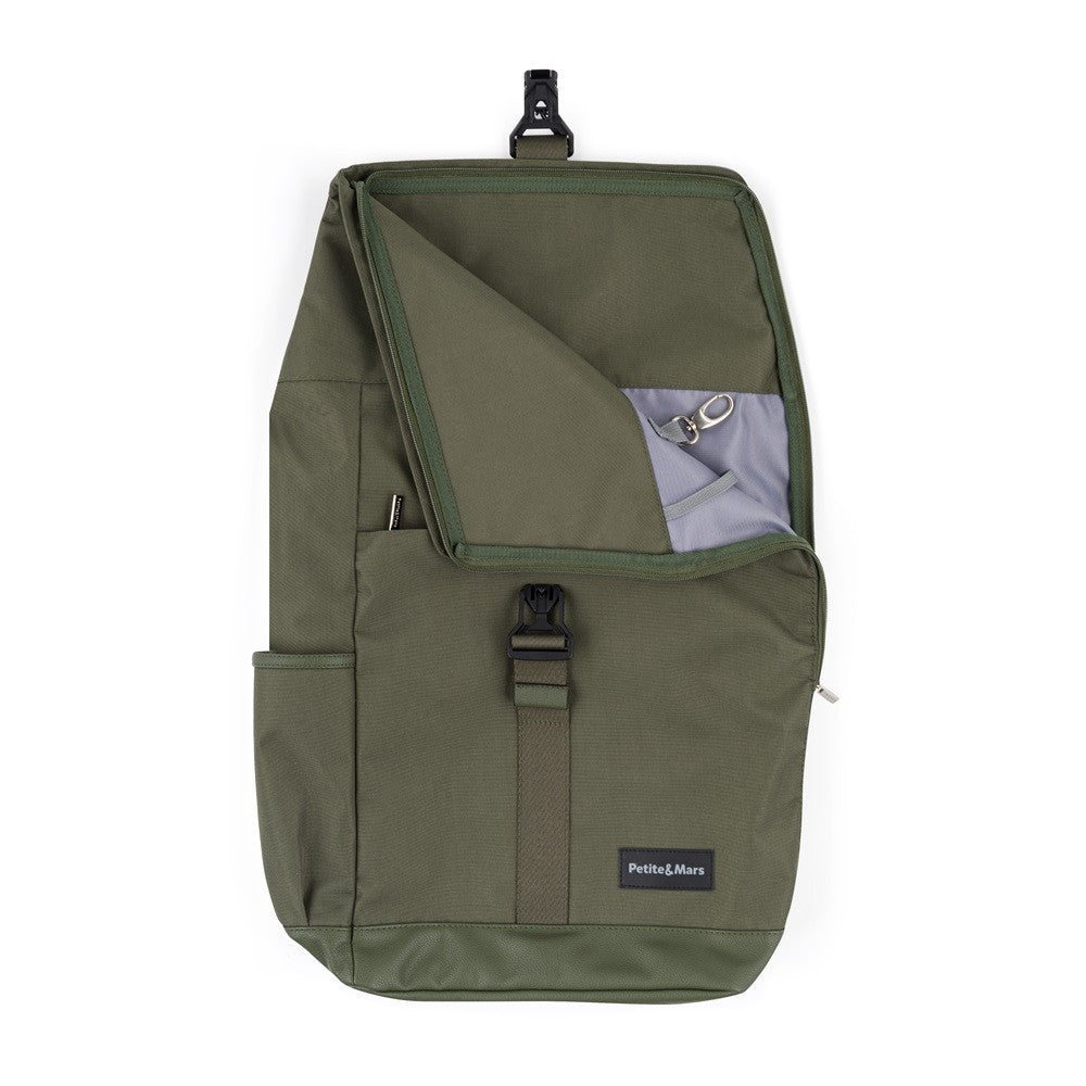 Petite&Mars Pelenkázó hátizsák babakocsira Jackob - Military Green-5