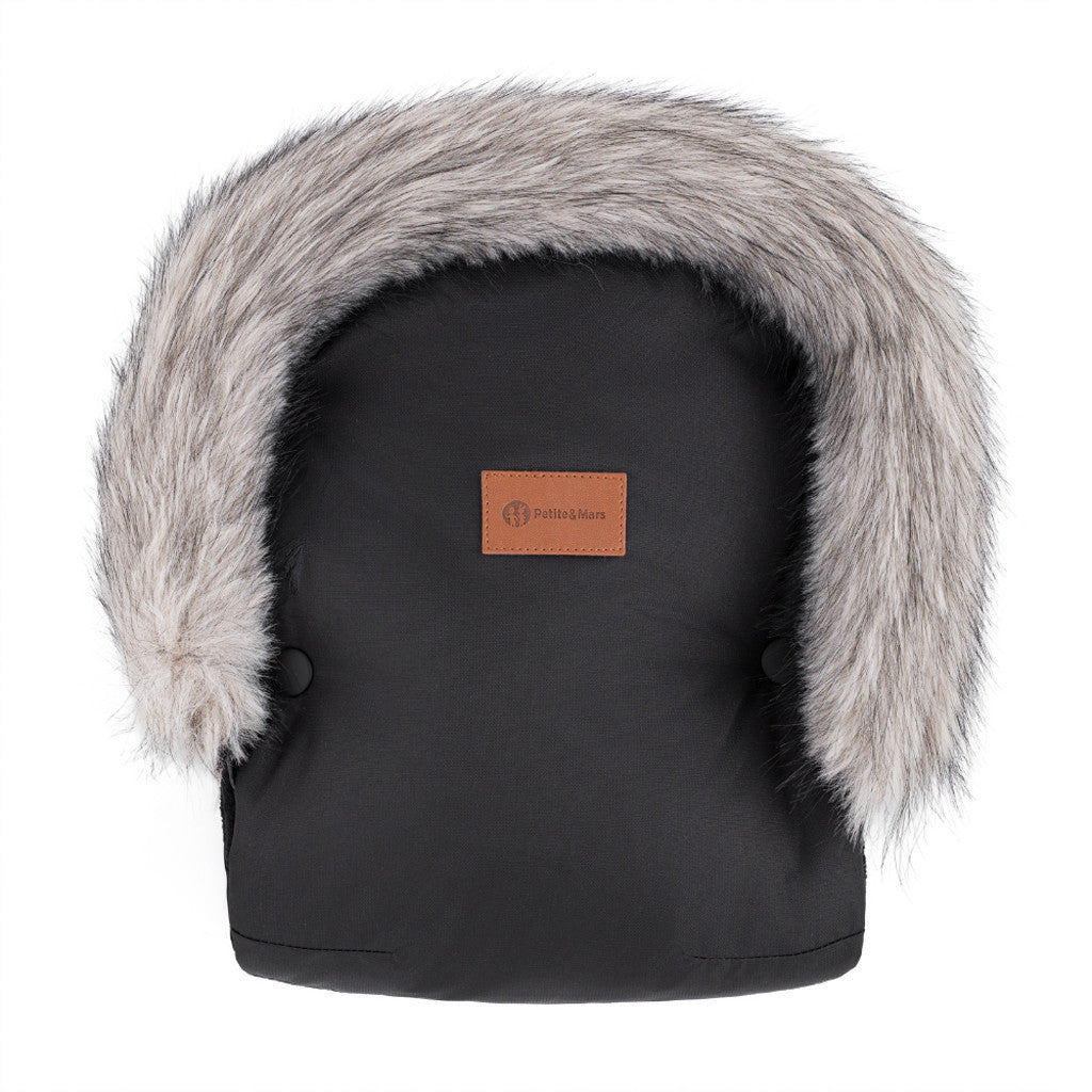 PETITE&MARS Kesztyű / Kézmelegítő babakocsira Furry Forever Black-0