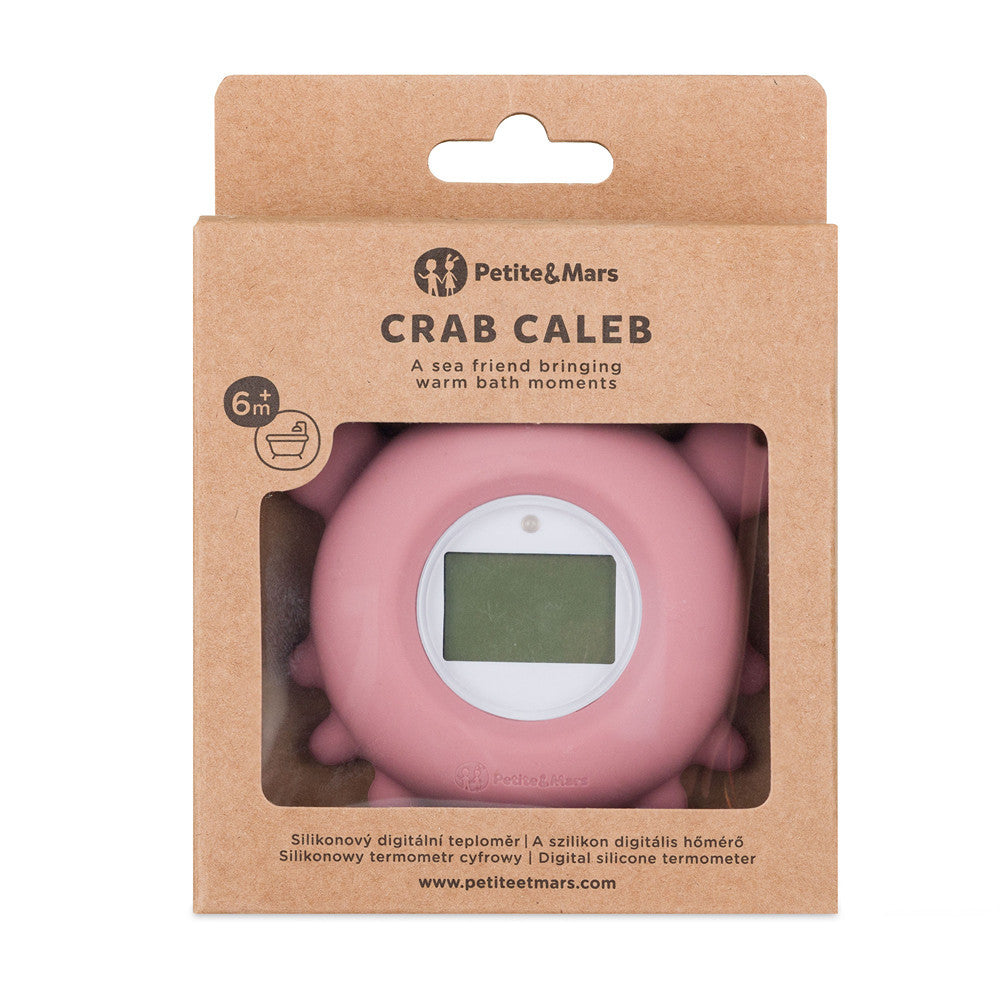 Petite&Mars Szilikon digitális vízhőmérő Crab Caleb Dusty Rose 0hó+-4