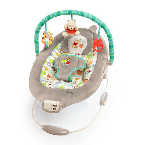 Bright Starts Rezgő pihenőszék dallamokkal, Winnie the Pooh Dots & Hunny, 0 hó+, 9 kg-ig-0