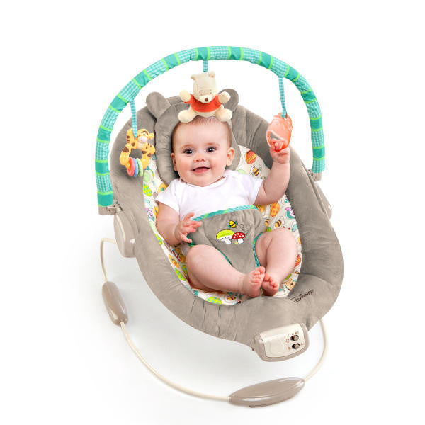 Bright Starts Rezgő pihenőszék dallamokkal, Winnie the Pooh Dots & Hunny, 0 hó+, 9 kg-ig-4
