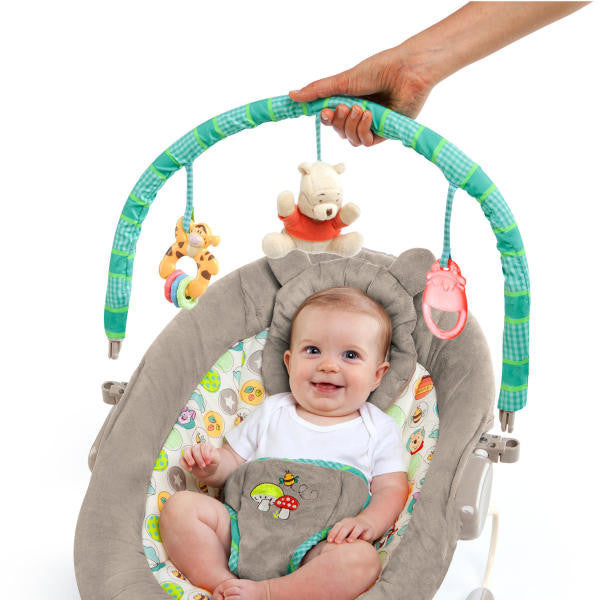 Bright Starts Rezgő pihenőszék dallamokkal, Winnie the Pooh Dots & Hunny, 0 hó+, 9 kg-ig-6