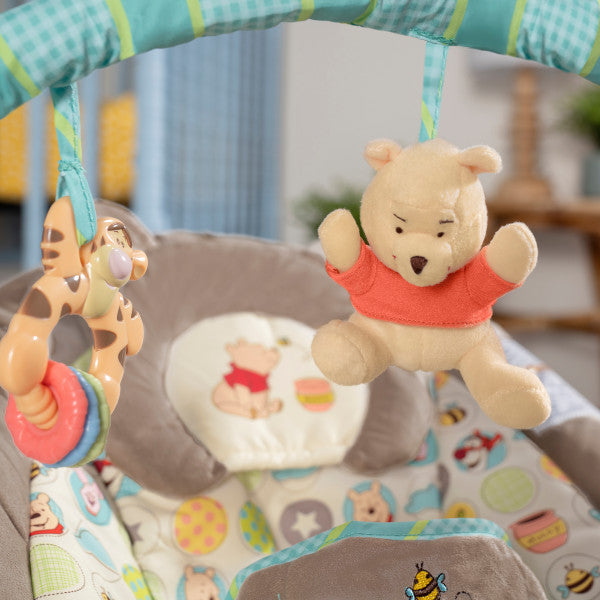 Bright Starts Rezgő pihenőszék dallamokkal, Winnie the Pooh Dots & Hunny, 0 hó+, 9 kg-ig-7