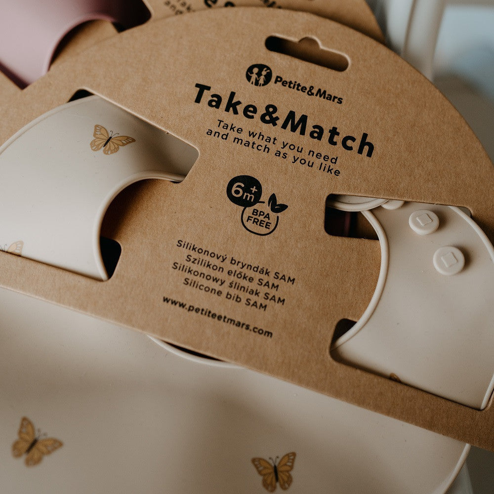 Petite&Mars Szilikon előke, Take&Match, 6 hó+, Misty Green-3