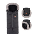 PETITE&MARS Téli szett Arctic 4in1 bundazsák + kézmelegítő kesztyű babakocsira Furry - Forever