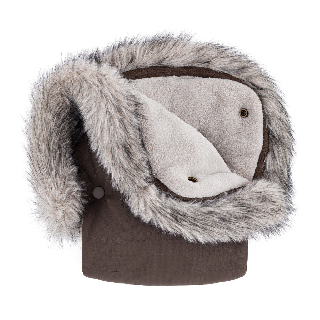 PETITE&MARS Comfy 4v1 téli bundazsák szett + babakocsi kézmelegítő Furry - Rich Brown