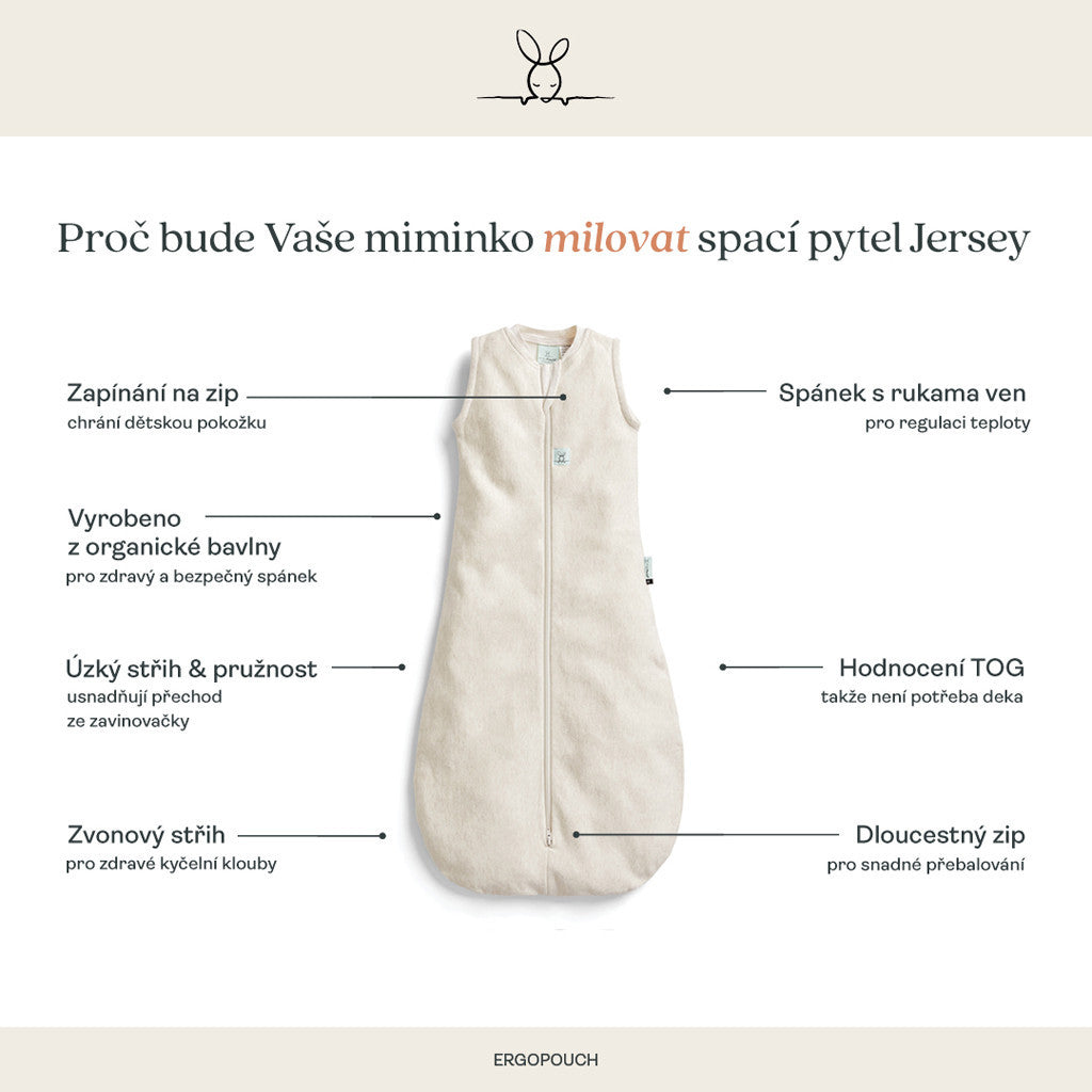 ERGOPOUCH Hálózsák organikus pamut Jersey 3-12hó 6-10kg 2,5tog - Lullaby