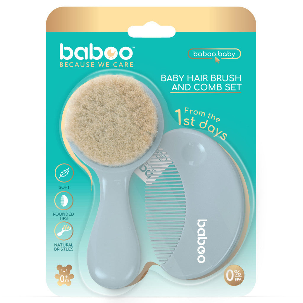 Baboo baba fésű és kefe szett - kék