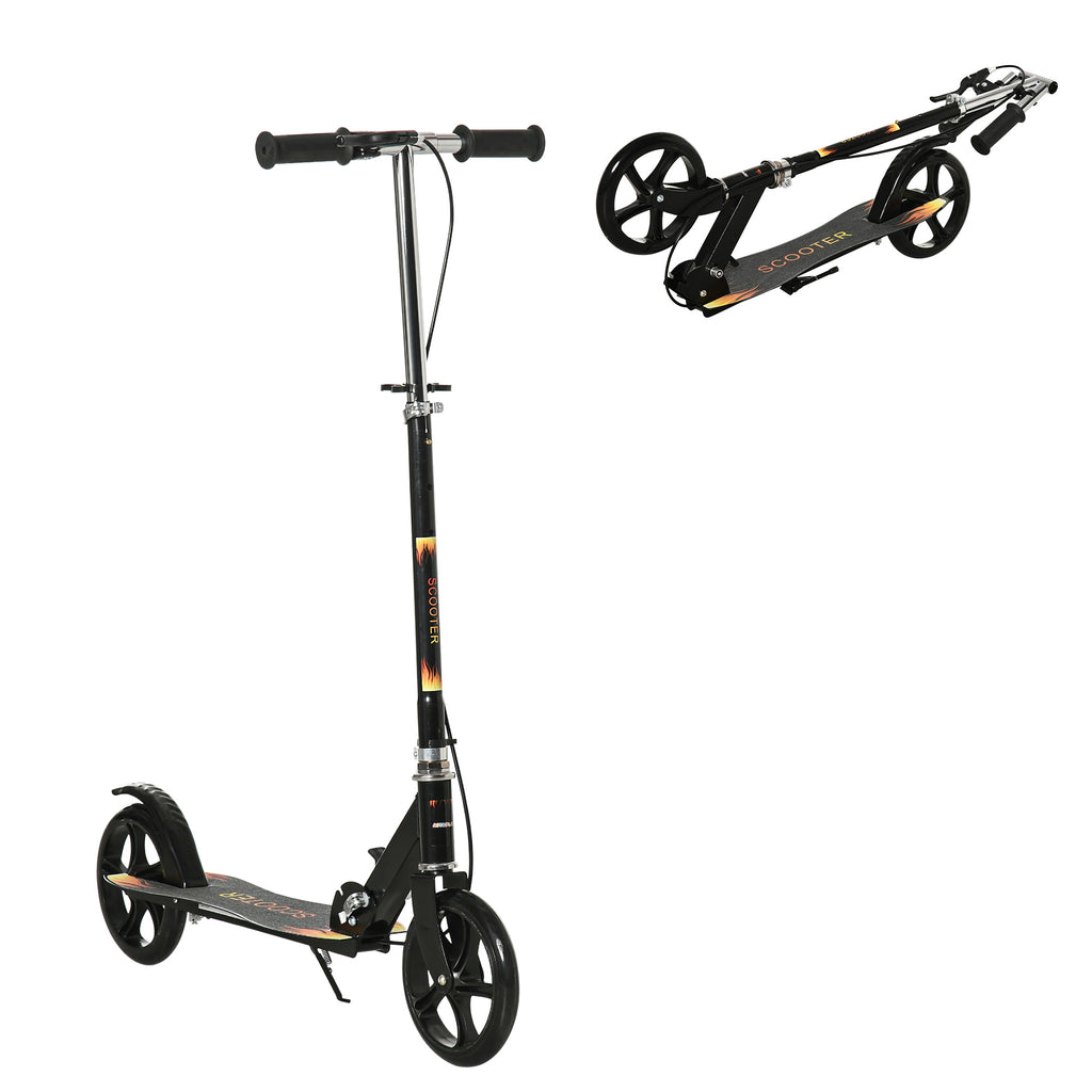 Trottinette pliable pour enfant avec guidon réglable en hauteur et double frein 86 x 35 x 93-103 cm noir