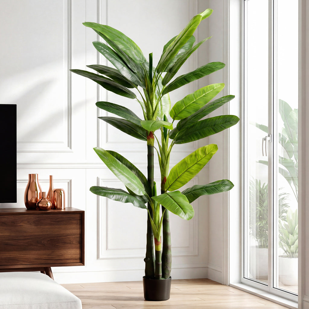 Élethű mű banánfa cserépben – 180 cm
