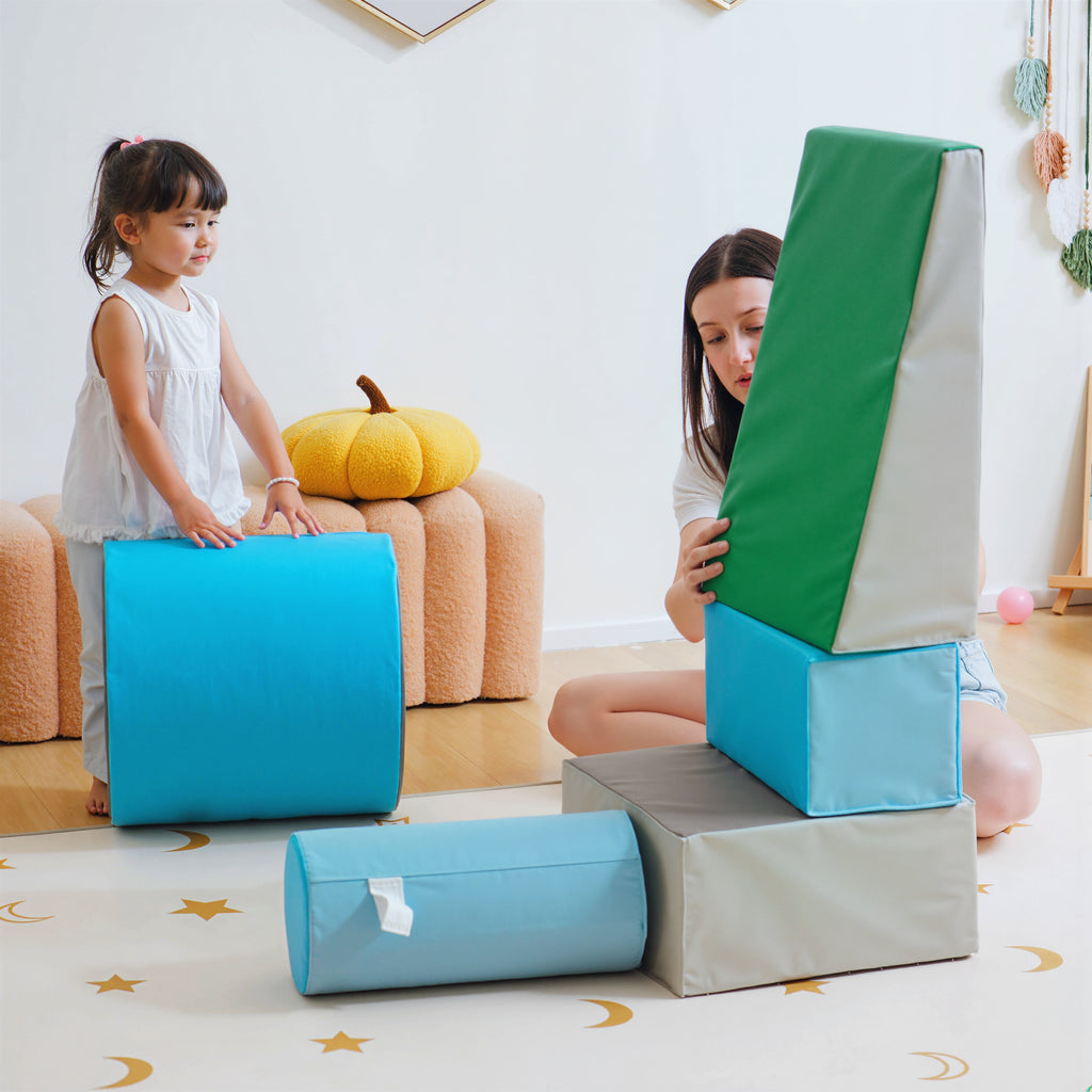 5PCS Module motricité bébé parcours motricité bébé en mousse EPE pour enfants d'âge préscolaire, multicolore