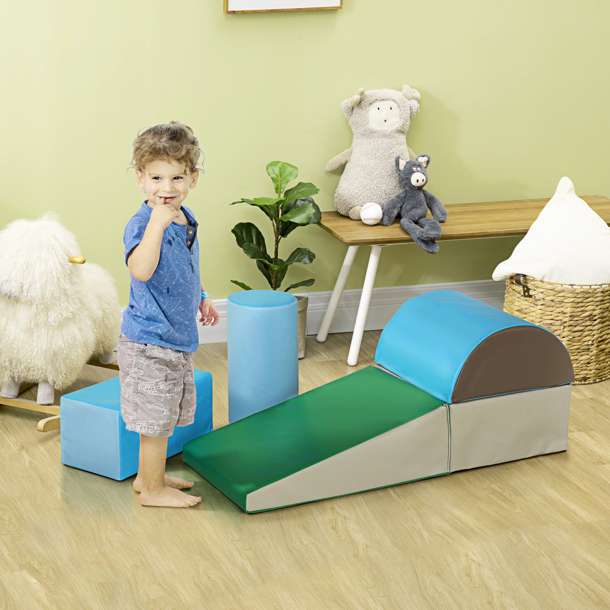 5PCS Module motricité bébé parcours motricité bébé en mousse EPE pour enfants d'âge préscolaire, multicolore