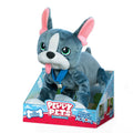 Kutya, plüss, pórázon, ugrál, Peppy Pets, bulldog, 28 cm, 24x14 cm dob.-0