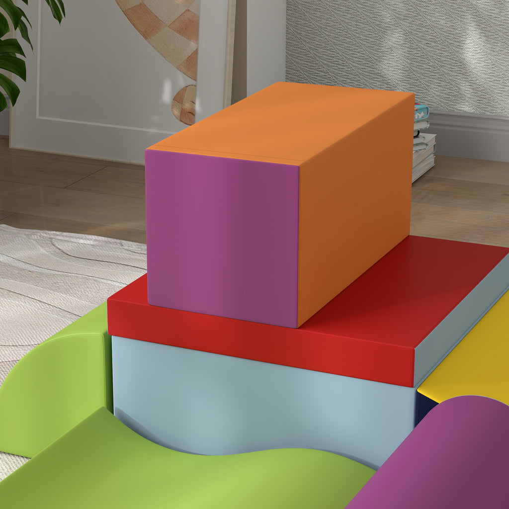 7PCS Module motricité bébé parcours motricité bébé en mousse EPE pour enfants d'âge préscolaire, multicolore-8