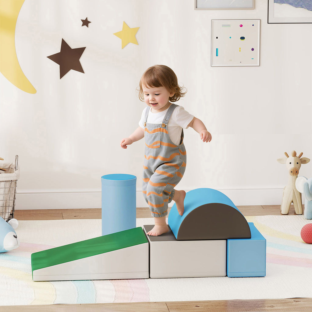 5PCS Module motricité bébé parcours motricité bébé en mousse EPE pour enfants d'âge préscolaire, multicolore