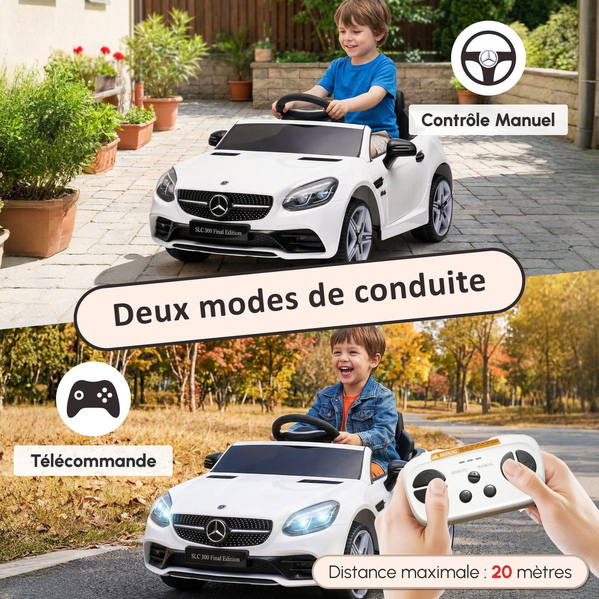 Mercedes SLC 300 Elektromos Gyerekautó – Licencelt, 12V, Távirányítóval