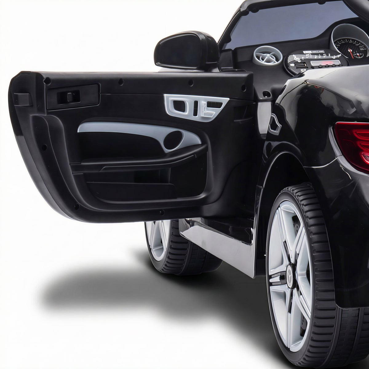 Mercedes SLC 300 elektromos kisautó, 12 V, távirányítóval, fekete