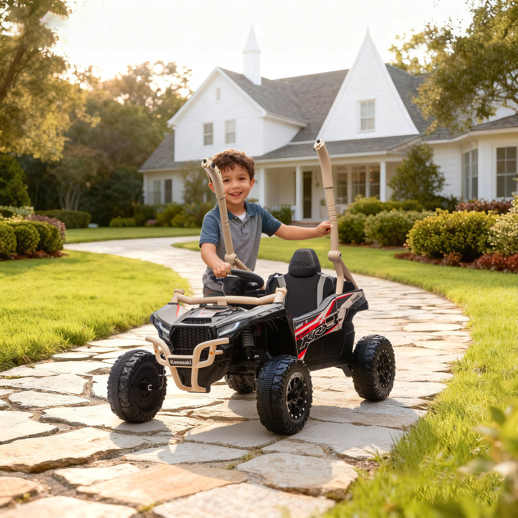 Kawasaki TERYX KRX 1000 Elektromos Gyerek UTV – 12V, Dupla Motor, Szülői Távirányító, Sárga