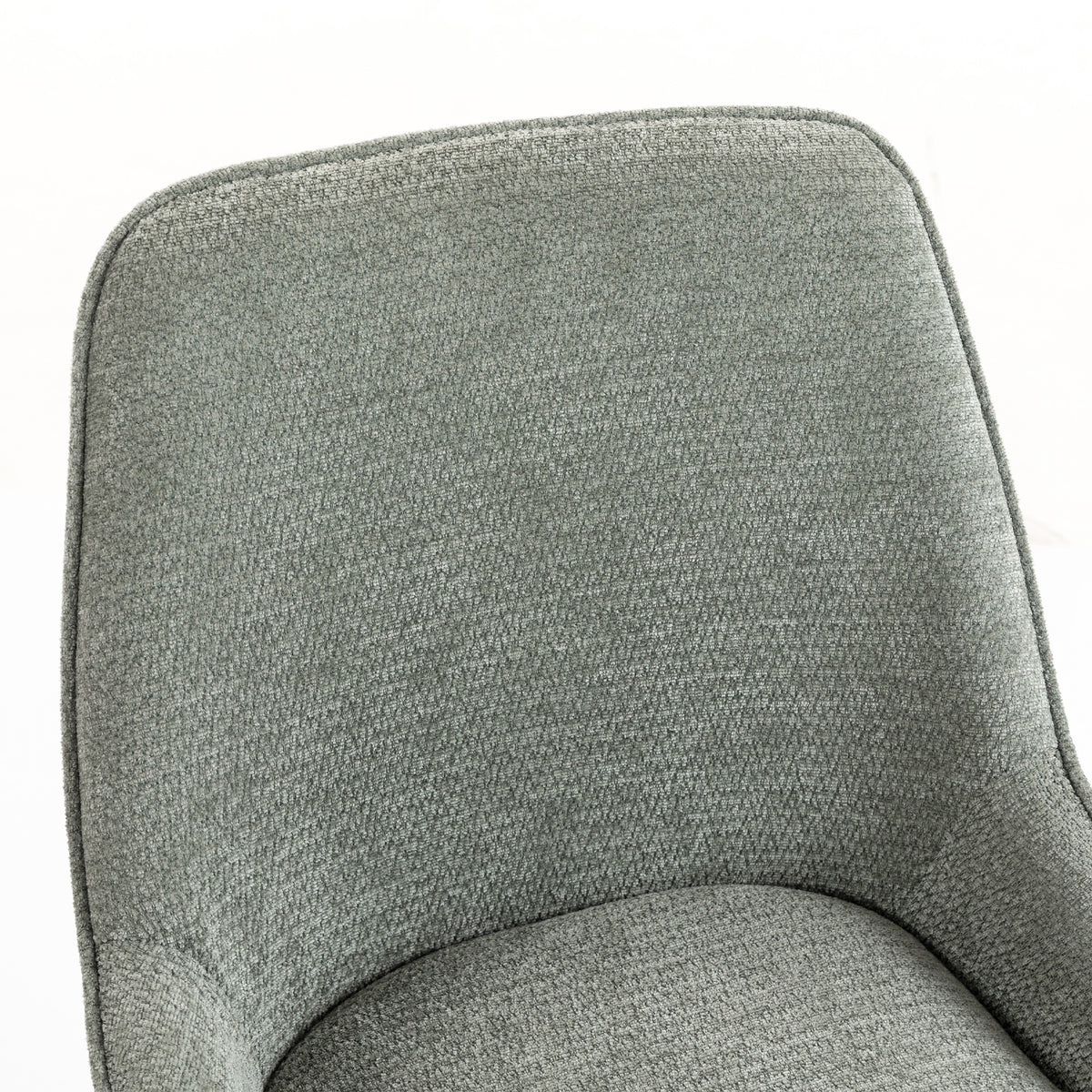 Lot de 2 Chaises de Salle à Manger Pivotantes à 360°, Chaises Cuisine Rembourrée en Chenille, Dossier Incurvé, Vert-9