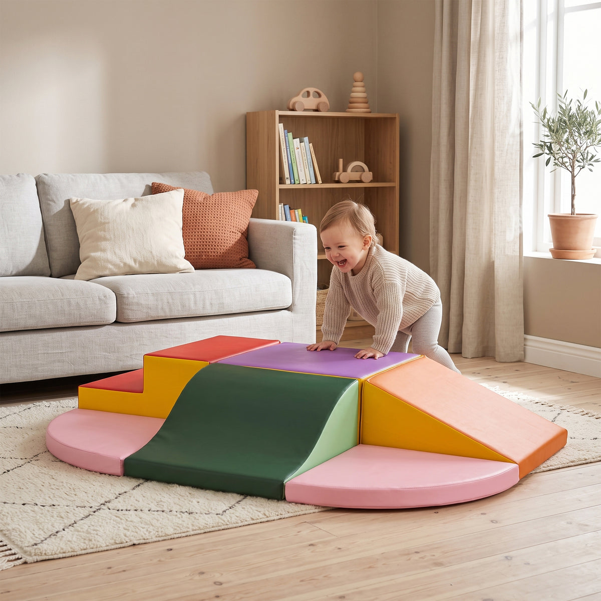 6 blocs de construction en mousse XXL pour enfants - normes EN71-1-2-3 - mousse EPE Revêtement synthétique