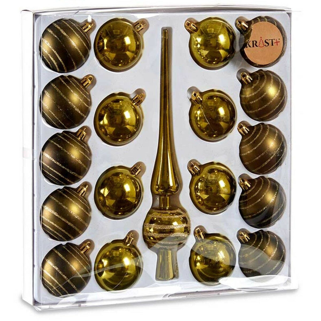 Christmas bauble Krist+ Green PVC Hanging decoration 19 Pieces-1