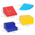 4 Blocs de construction XL - modules de motricité - jouets éducatifs - parcours motricité enfant mousse EPE polyuréthane, bleu, jaune, rouge
